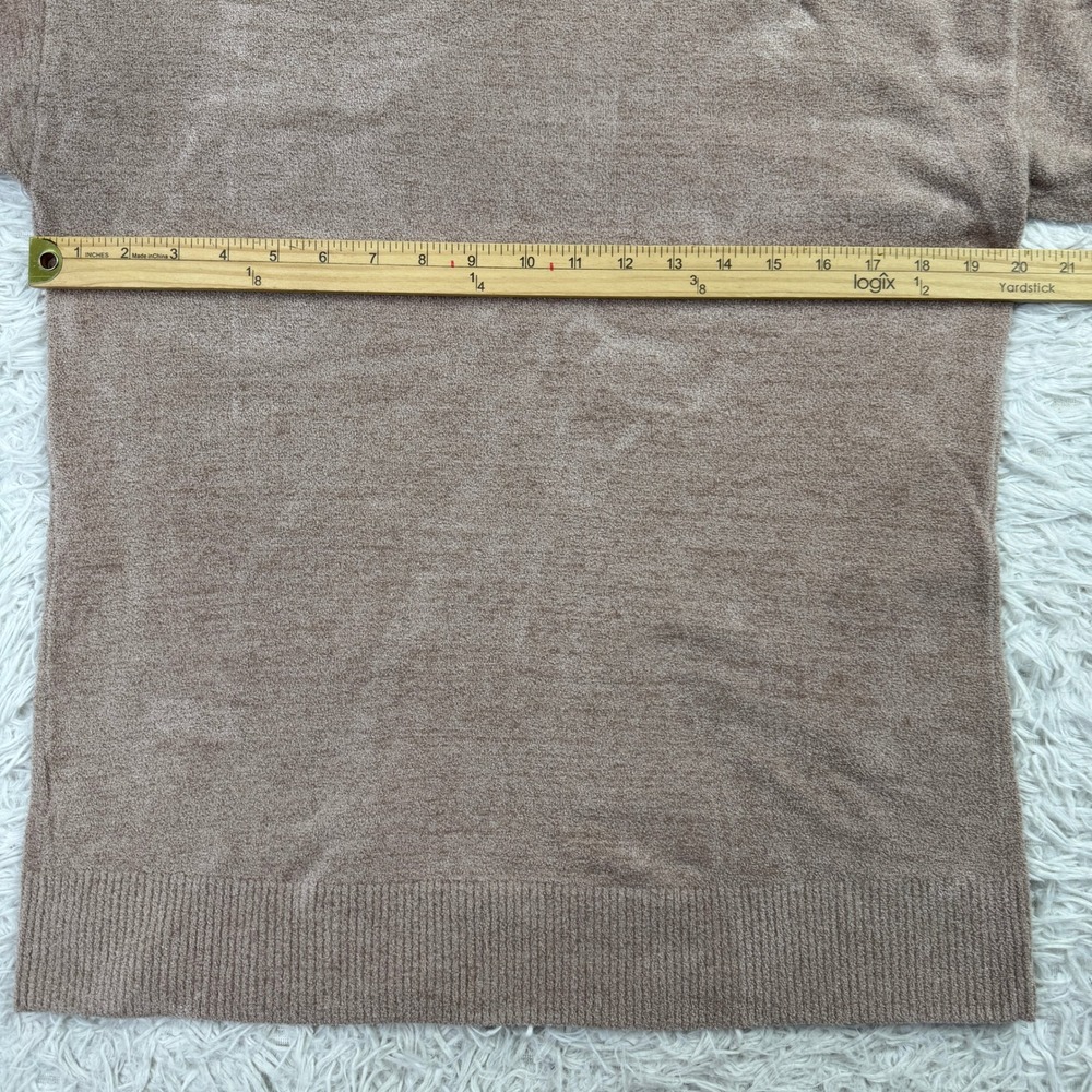 Barefoot Dreams Sweater Womens S Beige Ultra Lite Dockside Pointelle Pullover - Picture 8 of 10